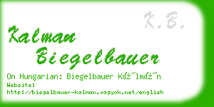 kalman biegelbauer business card